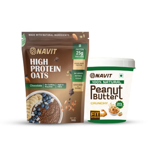 HIGH PROTEIN CHOCO OATS 1KG +  NATURAL CRUNCHY 500GM