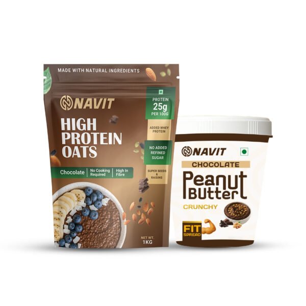 HIGH PROTEIN CHOCO OATS1KG + CHOCOLATE PEANUT BUTTER C. 500GM